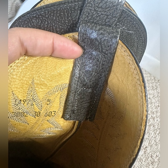 Vintage Nocona Gray Leather Cowgirl Boots size 5 B - Picture 4 of 8